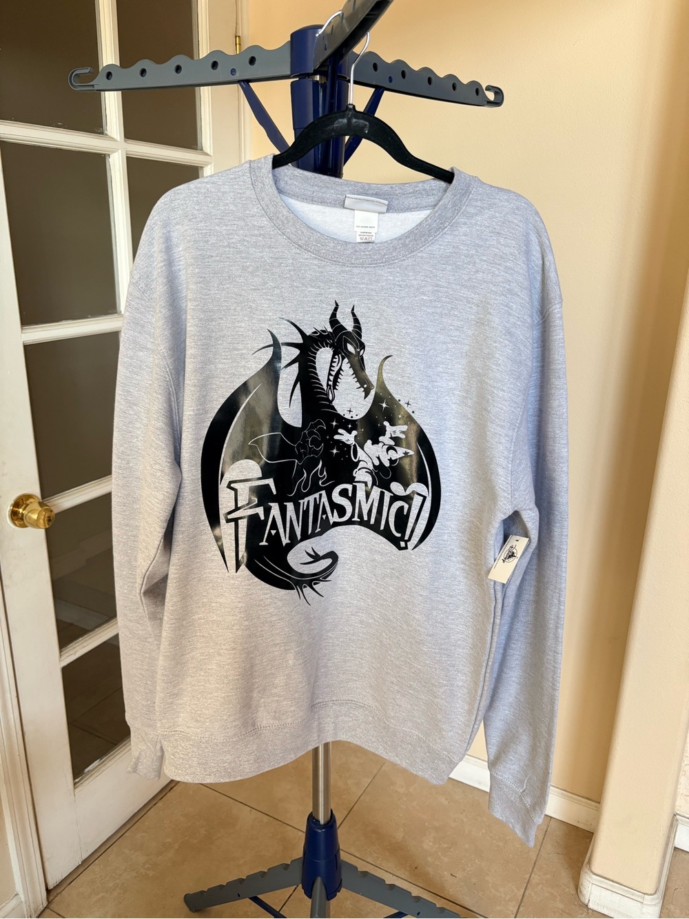 Disney Light Gray Sweatshirt with Black Logo NWT